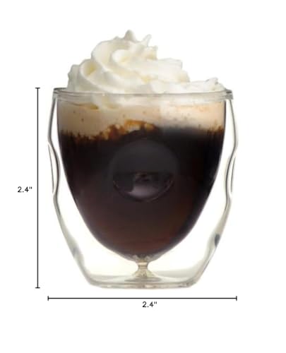 Moderna Artisan Series Double Wall 2 oz Beverage & Espresso Shot Glasses (2 Ounces)