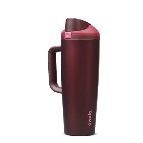 FreeSip Tumbler Stainless Steel Water Bottle 30 oz Black Cherry (Black Cherry / 30.1 Ounces)