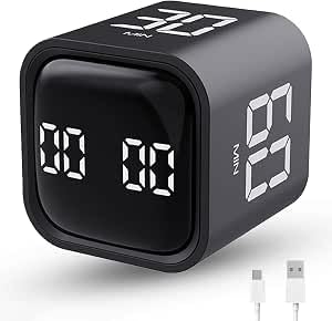 Productivity Timer Flip Gravity Sensor Cube Timer Countdown & Countup