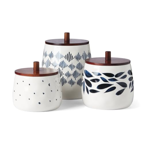 Blue Bay 3 Piece Canister Set with Lid (Canisters, Set of 3)