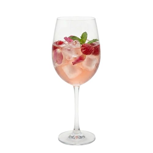 Wine Glasses 6 Count 25 Ounce Glass Bordeaux Wine Drinkware Crystal Dishwasher Safe Lead