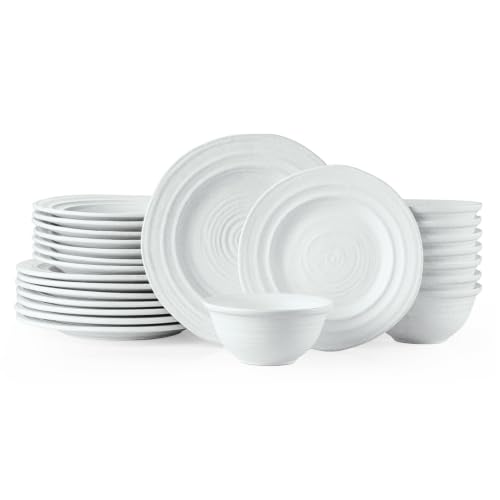 Handmade Stoneware Dinnerware Set (Artisan Ivory / service for 8)