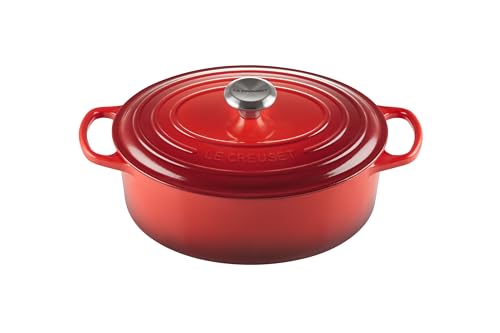 Enameled Cast Iron Oval Dutch Oven