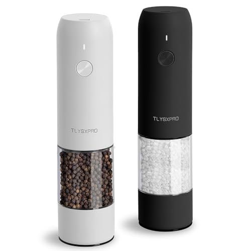 Electric Salt and Pepper Grinder Set (Black&White)