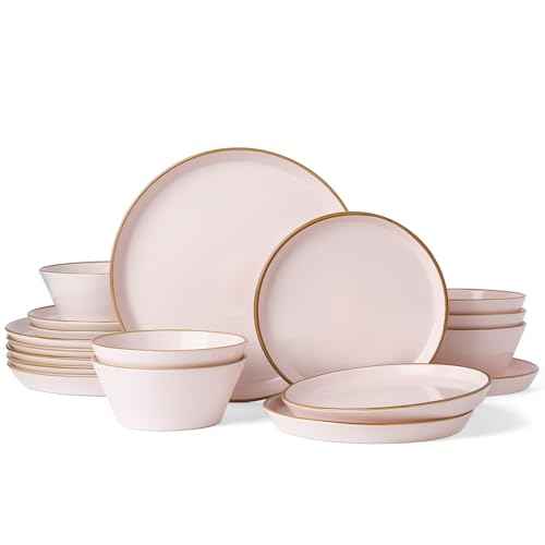Saturn Plates and Bowls with Rim (18 Count)