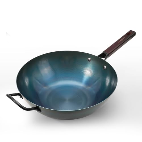 13.5" Blue Carbon Steel Wok