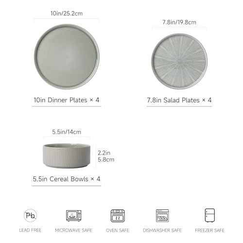 Stoneware Dinnerware Sets for 4
