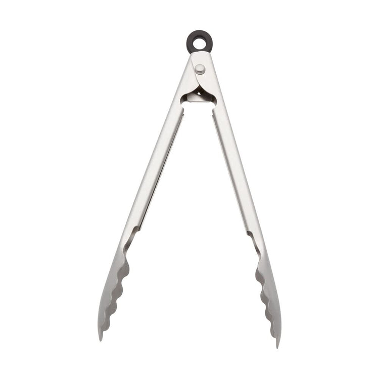 Gourmet Stainless Steel Serving Tongs with Hang Hook and Secure Closing Lock