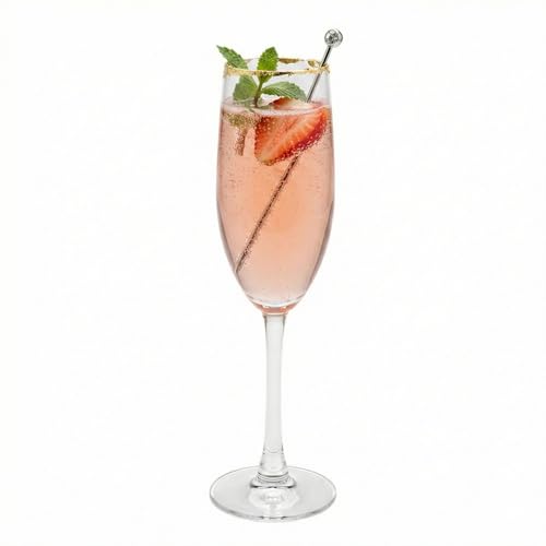 Voglia Nude 8.5 Ounce Champagne Glasses Set Of 6 Crystal Flute Glasses (6 Count)