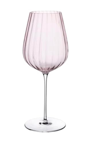 Nude Round Up Dusty Rose Set of 2 Wine Crystal Glass (6.75 Count)
