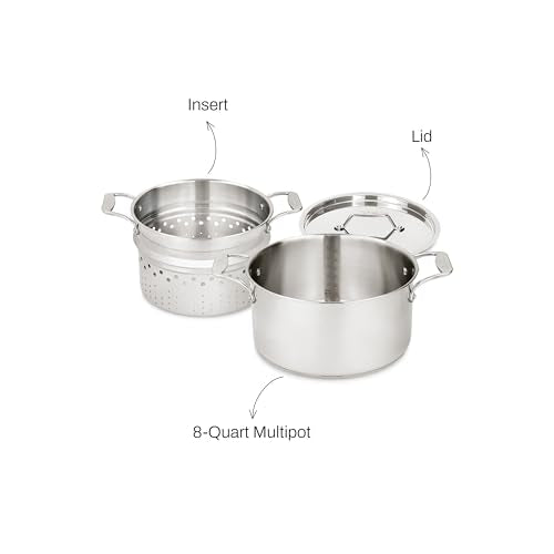Stockpot 8 qt Stainless Steel Multipot With Insert & Lid
