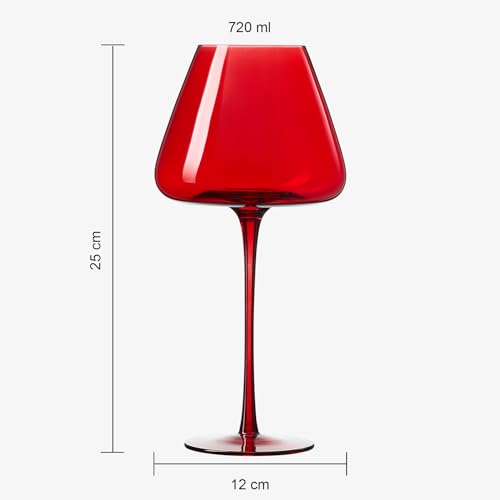 Love Red & Pink Crystal Wine Glasses