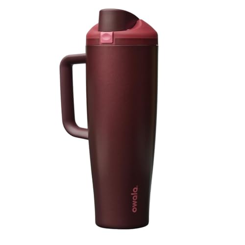FreeSip Tumbler Stainless Steel Water Bottle 40 oz Black Cherry (Black Cherry / 40 Ounces)