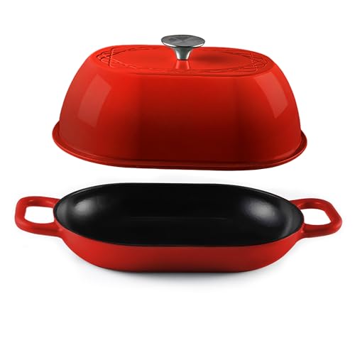 Enameled Cast Iron Dutch Oven for Professional Sourdough Bread Baking
