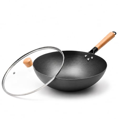 12.6" Carbon Steel Wok Pan (12.61 inch)
