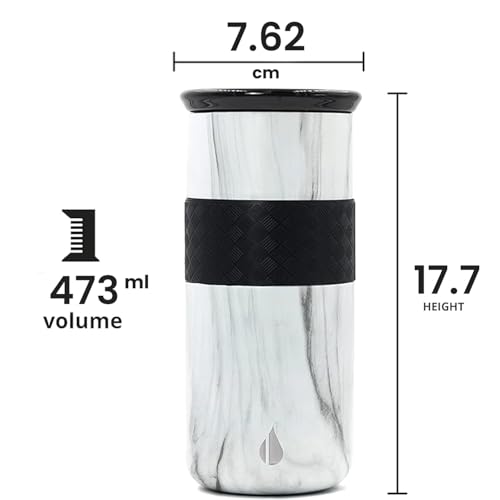 Artisan 16oz Triple (16 Ounces / White Marble)