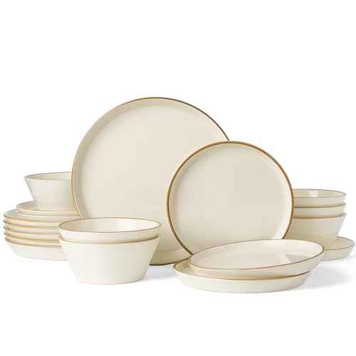 Saturn Plates and Bowls with Rim (18 Count)