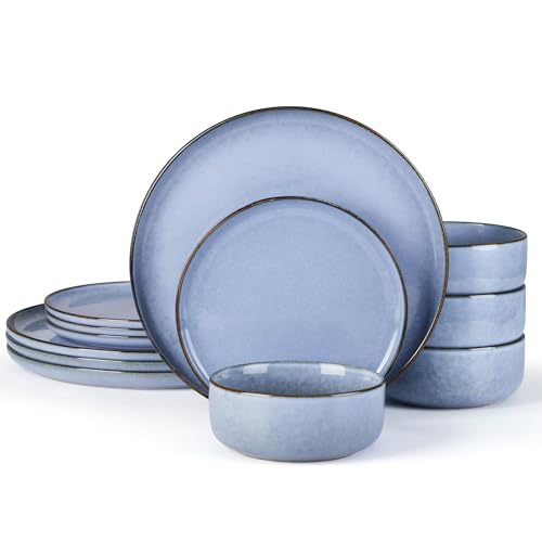 12 Piece Reactive Glaze Dinnerware Sets