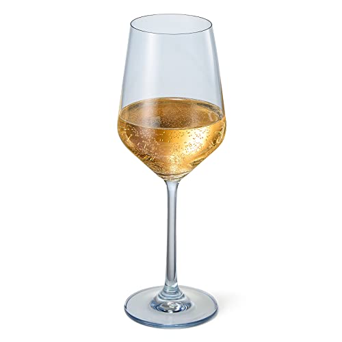 Winter Blue Christmas Wine Glasses Set of 6 Colored Crystal 12oz Navy Tall Stemmed Glassware for Holiday Celebrations (6 Count)