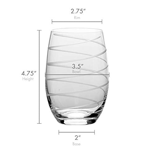 Cheers Stemless Wine Glasses (4 Count)