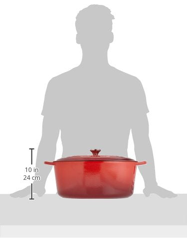 Enameled Cast Iron Oval Dutch Oven