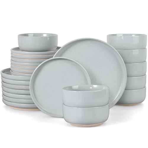 Ceramic Dinnerware Dish Sets (24 Count)