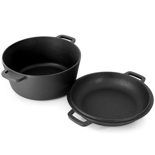 5 Quart Pre Seasoned 2 (5 Quart / 2-in-1 Dutch Oven)
