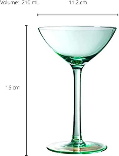 Colored Coupe Glasses Set of 6 (6 Count)