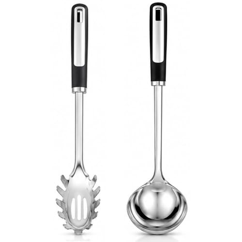 Stainless Steel Ladle and Pasta Server Set (Stainless Steel Ladle(2 Piece))
