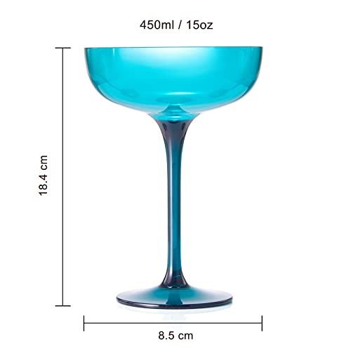 Plastic Acrylic Shatterproof Martini (6 Count)