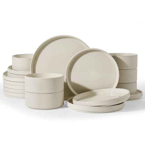 Stoneware Dinnerware Sets for 8 (24 Count)