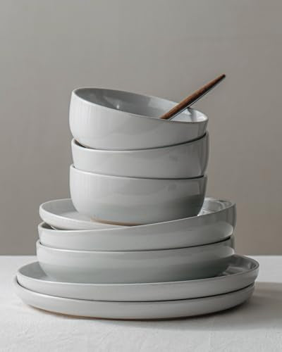 Milkyway 16 Piece Dinnerware Set with Mugs (Light Gray / Service for 4 (Include Mugs))