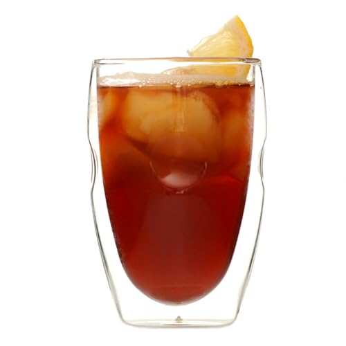 Moderna Artisan Series Double Wall 12 oz Beverage Glasses (12 Ounces)