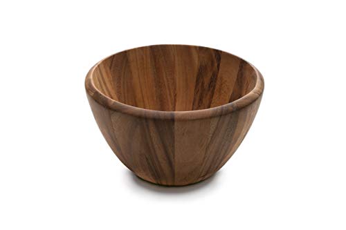 Acacia Wood Salad Bowl (12" Extra Large Madera Salad Bowl)
