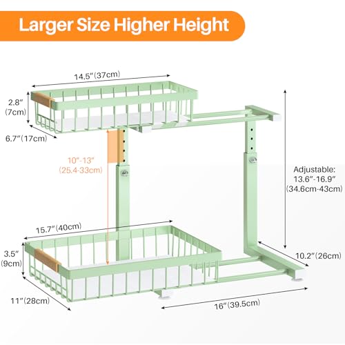 Under Sink Organizer (Large-2-Pack / Green)