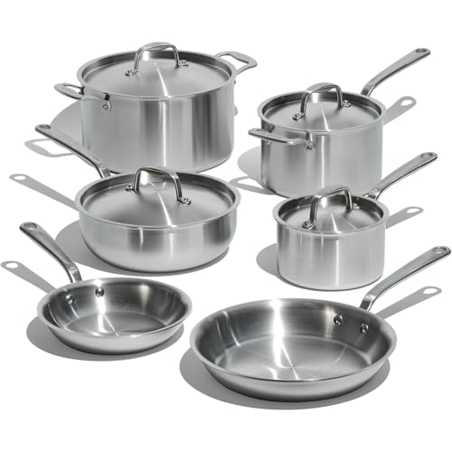 Cookware 10 Piece Stainless Steel Pot and Pan Set (10 Count)
