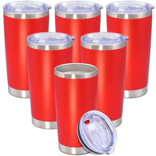 20 oz Tumbler Insulated Tumblers Stainless Steel Coffee Mug (Red)