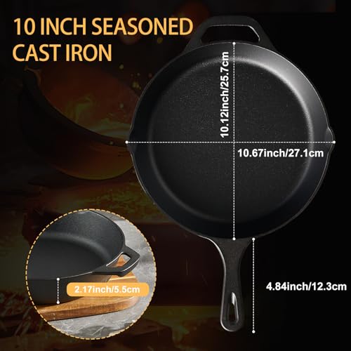 Cast Iron Skillet 10 Inch (10 Inch)