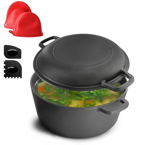 5 Quart Pre Seasoned 2 (5 Quart / 2-in-1 Dutch Oven)