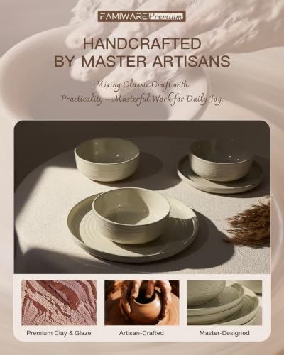Stoneware Dinnerware Set for 8 (White Honey)