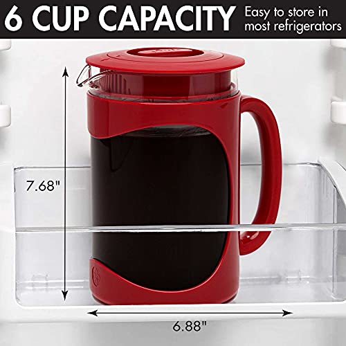 Burke Deluxe Cold Brew Iced Coffee Maker (1.6 Quart / Red)