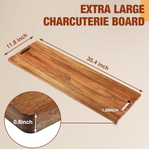 35.4" Large Charcuterie Board with Handles