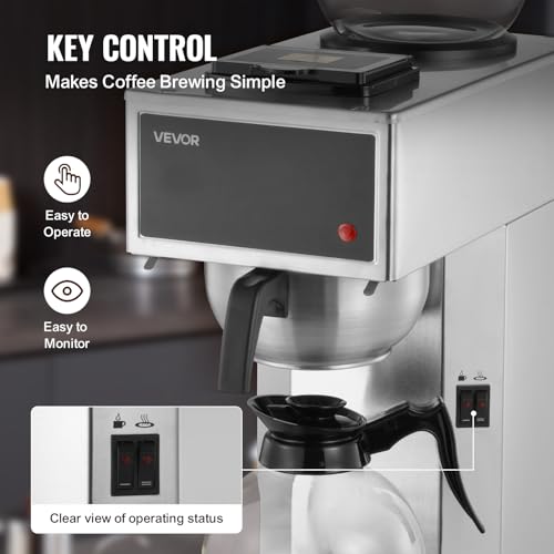 Commercial Drip Coffee Maker 12 Cups Coffee Machine Drip Style