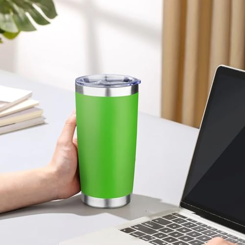 20oz Tumbler with Lid Double Wall Vacuum Insulated Travel Coffee Mug Stainless Steel Thermal Cup Powder Coated Sturdy Coffee Tumbler Bulk for Hot and Cold Beverages (20 Ounces (4 Pack) / Green-Teal-Orange-Yellow)