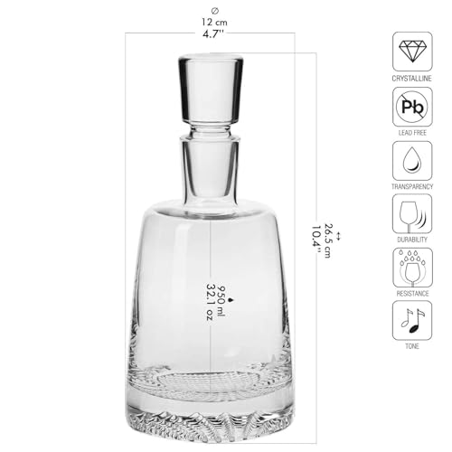 Whisky Set Decanter 32.1 oz & 6 × 10.1 oz Glasses