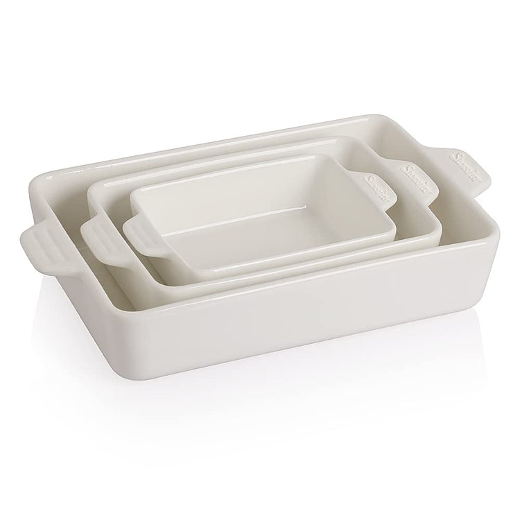Sweejar Ceramic Bakeware Set (3 Count)