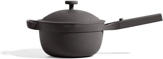 Our Place Perfect Pot - Mini 2.5 Qt Nonstick Ceramic Sauce Pan with Lid | Versatile Cookware for Stovetop and Oven | Steam, Bake, Braise, Roast | PTFE and PFOA-Free | Toxin-Free, Easy to Clean | Char - Nestoria