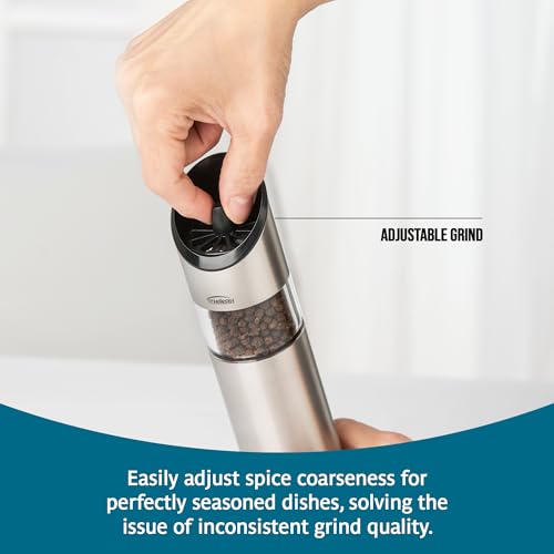 Graviti Battery Operated Salt & Pepper Mill Set