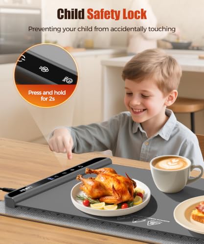 Warming Mat for Food (Dark Grey / 26x15 Inch)