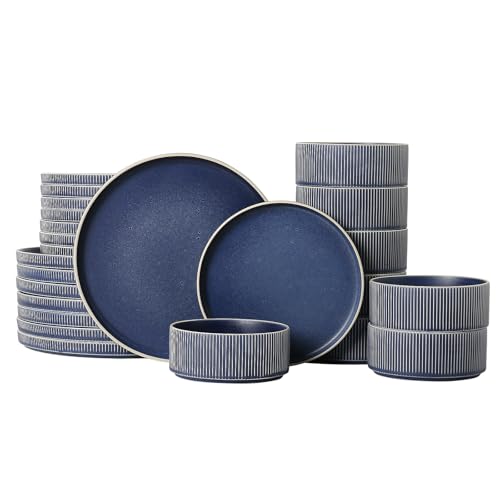 Stoneware Dinnerware Sets for 8 (24 Count)